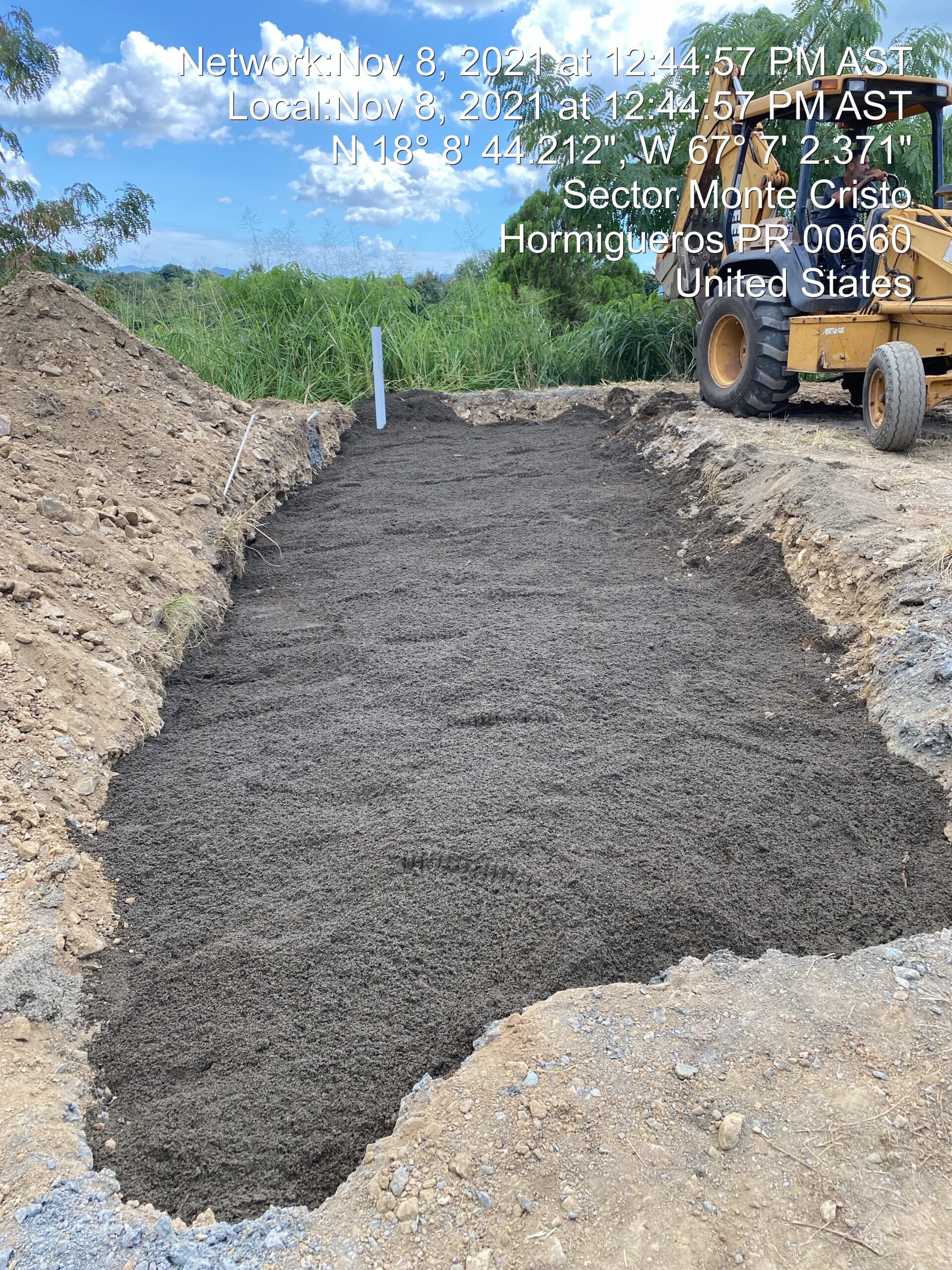 Bedding y Recubrimiento de sistema de filtracion con arena